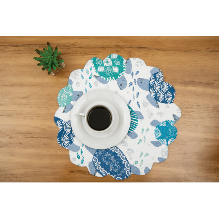 Bayou Breeze Ganya Cotton Nautical Round Placemat Wayfair